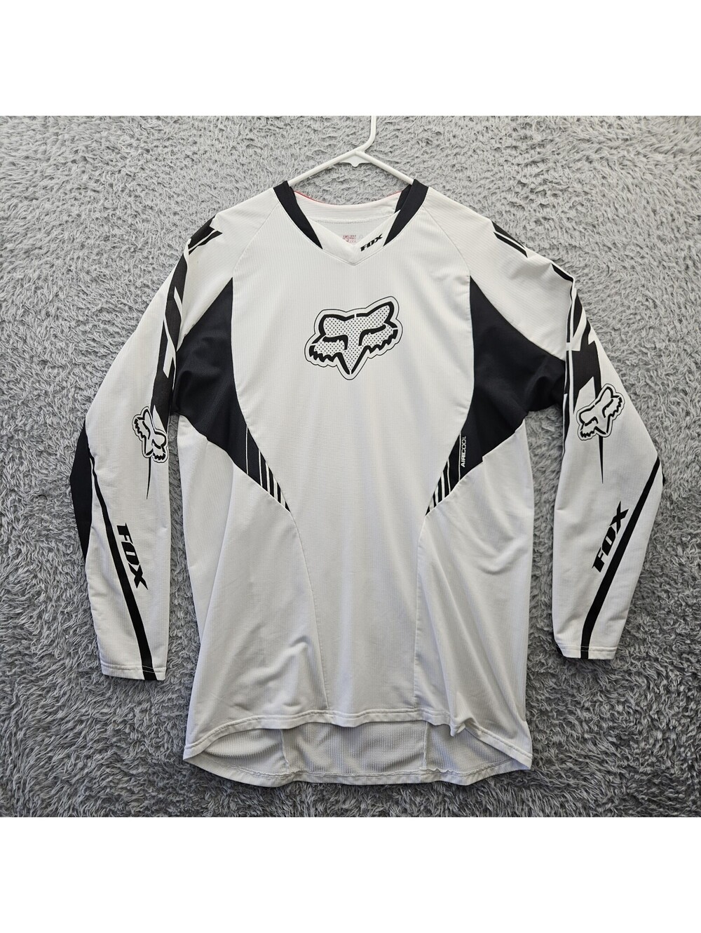 Fox Racing Cycling Moto Jersey Men Aircool Large Long Sleeve Big Logo Mesh